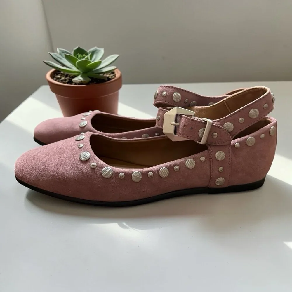 Free People Women's Mystic Mary Jane Rose Color Flats NWOB (MSRP 148) Size 6 - Picture 1 of 9